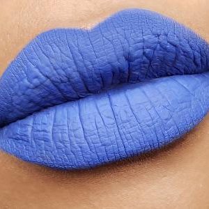 chanell blue lip swatch